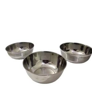 Stainless Steel Dough Bowl <b>Matt</b> Polish Silver Classic Style Custom Logo Stocked for Kitchen <b>Table</b> Top Decoration Business Gifts - Product Image 1