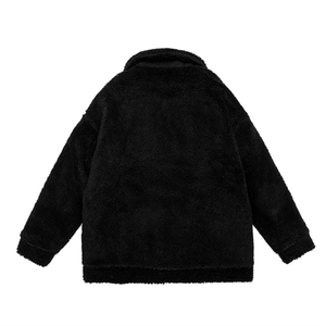 Veste en laine Sherpa vierge avec fermeture éclair en polaire Veste en polaire Sherpa en gros de conception personnalisée OEM Veste polaire Sherpa personnalisée pour hommes - Product Image 4