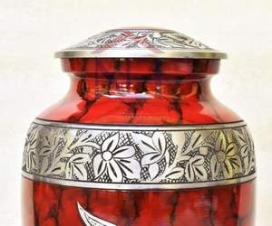 Urna de Aluminio con Estampado de Pájaro Rojo y Blanco, Caja Conmemorativa Clásica para Cenizas, Recuerdo Decorativo para Hombres - Product Image 2