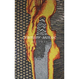 Centurymosaic Tùy Chỉnh Handmade Kết Hợp Màu Sắc Hình Ảnh Mô Hình Tinh Thể Thủy Tinh Nghệ Thuật Gạch <span class=keywords><strong>Mosaic</strong></span> Cho Trang Trí Nội Thất - Product Image 3