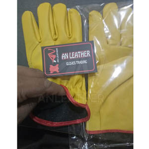 ถุงมือนิรภัยสำหรับขับรถกลางแจ้งแบบลำลองดีไซน์สุดพิเศษจากปากีสถานถุงมือหนังหน้าจอสัมผัสระบายอากาศได้ดีกันสารเคมี - Product Image 3