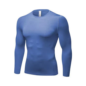 Camisetas de Compresión Personalizadas de Manga Larga para Hombre, Venta al por Mayor, Impresión Personalizada, Ropa de Gimnasio de Secado Rápido - Product Image 3