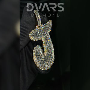 Customization Moissanite Diamond Pendant 925 <b>Silver</b> Yellow Gold Plated Hip Hop Style Jewelry Unique Pendants & <b>Charms</b> - Product Image 3