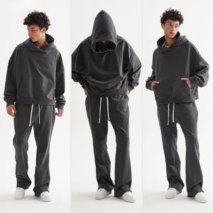 Pulls à capuche lourds personnalisés pour hommes Sweats à capuche oversize avec logo Sweats à capuche unisexes personnalisés oversize épais et lourds - Product Image 2