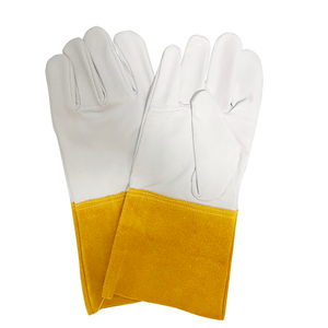 Gants de soudeur de sécurité résistants à la chaleur et au feu à haute température en cuir de vachette de qualité supérieure confortables - Product Image 1