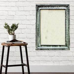 Marco de fotos de madera de mango hecho a mano de estilo Vintage quemado blanco desgastado forma personalizada decoración de madera maciza fábrica a granel - Product Image 5