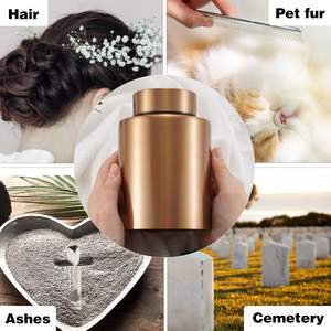 Photo Urnes de crémation personnalisées pour cendres humaines Mémorial funéraire personnalisé en acier inoxydable 5.9 pouces Souvenir décoratif moyen - Product Image 2