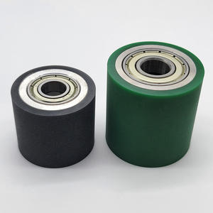 ลูกกลิ้งล้อ Pu เคลือบยางสีแดงพร้อมตลับลูกปืนลูกปืนโครงสร้างร่องลึก - Product Image 6