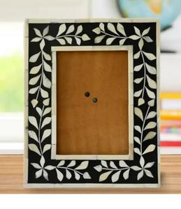 Cadre photo incrusté de résine d'os en bois et nacre, tailles personnalisées, prix abordable, cadre décoratif de table - Product Image 6