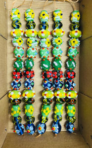 Artisan <b>Craft</b> Lamp Work Glass <b>Beads</b> 16mm Round Multi Colors for Jewelry Making and Decoration - Product Image 2