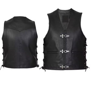 Chaleco de Cuero sin Mangas para Otoño e Invierno, Chaleco de Cuero para Hombre de la Mejor Calidad, Chaleco de Cuero Genuino, MOQ Bajo - Product Image 3