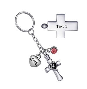 Cross Prayer Memorial Keychain Cremation Jewelry Urn <b>Necklace</b> <b>for</b> Human <b>Ashes</b> Chain Suitable <b>for</b> Women Men Custom Size - Product Image 6