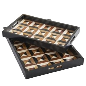 ชุดถาดสองชุด OEM ODM ปรับแต่งอุปกรณ์ขายส่งคุณภาพดีมากอเนกประสงค์ใช้ถาดเสิร์ฟไม้สําหรับโรงแรม - Product Image 2