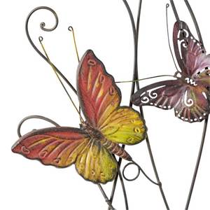 Diseño rústico de mariposas y plantas, paisaje personalizado, artesanías decorativas, nuevo aspecto excelente, marco de artes de pared de Metal, precio asequible - Product Image 4