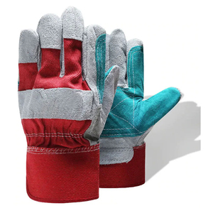 Gants de travail en cuir à double paume Gants de travail en cuir de vachette pour la sécurité des mains Gants de travail avec poignée en gros - Product Image 1