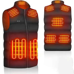 Veste matelassée décontractée à capuche unisexe avec gilet chauffant amovible, lavable, régulation de la température pour les trajets hivernaux - Product Image 6