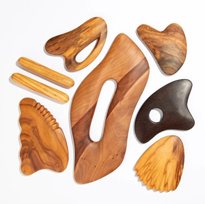 Diseño elegante Cara de madera de acacia Cuidado DE LA PIEL Masajeador Herramienta Gadgets Hecho a mano Masajeador facial de madera Artesanía Calidad superior - Product Image 2
