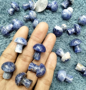Vente chaude et qualité incroyable sur Soha Agate pierre naturelle bleu Sodalite cristal Mini Mashrooms ForJawellery et cadeaux en vente - Product Image 1
