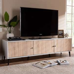 Hot Selling Mid-Century Modern Luxury 6 <b>Shelf</b> Solid Wood <b>TV</b> Stand High Quality Furniture Living Room Bedroom Entry Vintage - Product Image 1