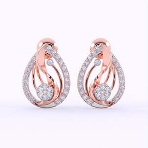 จี้เพชรสำหรับ VVS-VS ทองคำสีเหลืองเข้ม14K ได้รับการรับรองว่าเป็นเพชรสำหรับปลูกที่ได้รับการรับรองว่าเป็นที่รักของโอบกอดพร้อมต่างหูสตั๊ดแบบสกรูด้านหลังขายส่ง - Product Image 2