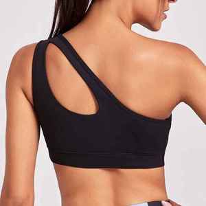 ยกทรงเล่นกีฬามีแผ่นรองไหล่ข้างเดียวพร้อมอุปกรณ์พยุงสำหรับยิมและโยคะ - Product Image 3