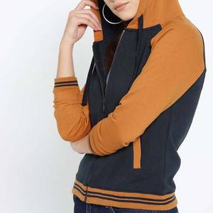 Sweat-shirts de sport pour femmes, automne-hiver, course à pied, devant, style urbain, anti-rétrécissement, anti-boulochage, tricot, tissu 100% coton, brodé - Product Image 2
