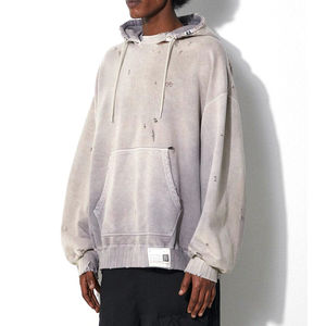 Sudadera con capucha para hombre, lavada, con efecto descolorido por el sol, manga larga, estilo casual para la calle, comodidad, calidez y uso diario informal - Product Image 5