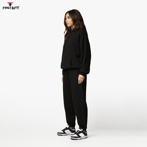 Nueva moda diseño personalizado Jogging Slim Fit ropa informal de invierno conjunto de 2 piezas Joggers conjunto de chándal de mujer - Product Image 5