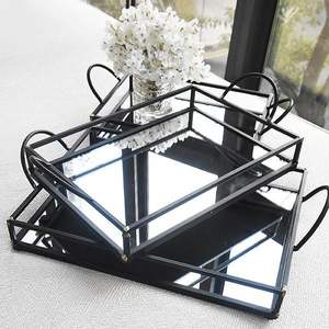 Juego de Bandejas Rectangulares de Latón Antiguo de Lujo, Bandejas Decorativas Modernas de Metal para Joyería, para Decoración del Hogar y Hoteles - Product Image 3