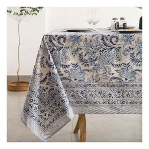 Light Blue Solid Luxury Cotton Waterproof Disposable <b>Square</b> <b>Tablecloths</b> Gold Party Wedding Bridal Shower Customized Size - Product Image 6