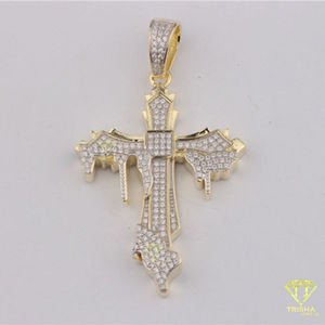 Luxury Egyptian Ankh Pendant with VVS Lab Grown Stones Designed for Streetwear Hip Hop Sparkling Iced Ankh <b>Cross</b> Pendant - Product Image 6