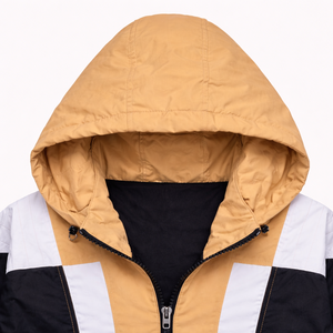 Veste coupe-vent non tissée personnalisée avec logo pour hommes |   Veste à capuche épaisse imperméable avec appliques OEM - Product Image 4