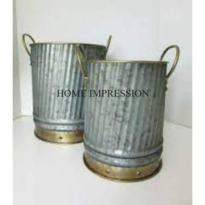 Jardinières et pots décoratifs pour mariage Jardinières et pots de jardin très exigeants Jardinières et pots galvanisés avec plateau pour approvisionnement de vente à chaud - Product Image 3