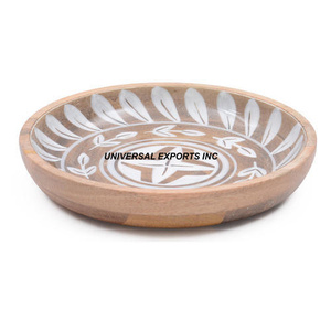 Cuenco de madera de nogal para chocolate Diseño de forma redonda Cuenco dulce Clásico Elegante Lujo Nuevo Cuenco de madera para servir - Product Image 2