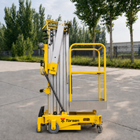 Plateforme de travail élévatrice manuelle en aluminium pour une personne, capacité 150 kg