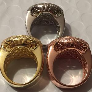 Anillo de diamantes de diseño elegante redondo de laboratorio de lujo 925 anillos de diamantes de corte esmeralda creados en laboratorio de eternidad de plata para mujer - Product Image 4