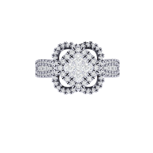 Bague de cocktail bohème de luxe en or rose avec perle d'eau douce et moissanite incrustée en forme de cœur, pour enfants, religieuse, anniversaire - Product Image 5