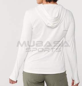 Sudadera con capucha de estilo coreano para mujer, sudadera de algodón a prueba de sol con tela de rizo, ropa personalizada a prueba de sol - Product Image 3