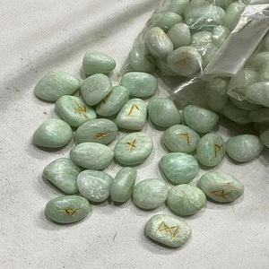 ชุดหินโมราเทียมสีเขียวหินอาเกตธรรมชาติหินโมราแกะสลักลายรักหินเรกิคริสตัลธรรมชาติขายส่ง - Product Image 1