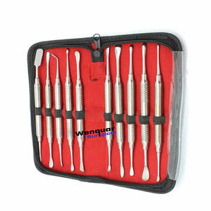 Kit d'ascenseur périosté dentaire en gros 10 pièces Instruments chirurgicaux à double extrémité pour implant et utilisation parodontale - Product Image 1