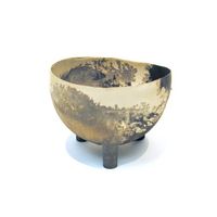 Lot de 2 pots de fleurs en métal antique de collection vintage, design graphique de haute qualité dessus, meilleure vente