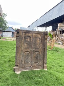 Fenêtre en bois sculpté vintage moderne faite à la main décoration de maison polyvalente pour salle à manger salon chambre cuisine extérieur-meubles de maison - Product Image 6