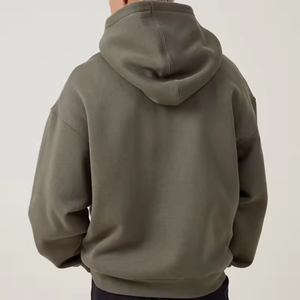 High Quality Men's Thermal Hoodie 80% Cotton Polyester <b>Thick</b> Oversize Baggy Unisex 100% Cotton Embroidered Solid Pattern - Product Image 2