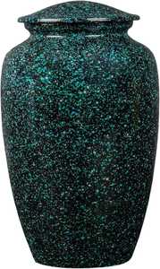 Urne élégante en métal artisanale Arbre de vie Design pour restes humains et animaux de compagnie Vase de crémation symbolique avec rangement pour les cendres - Product Image 3