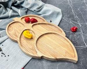 Plateau de service classique en bois carré peint à la main pour cadeaux - Product Image 2