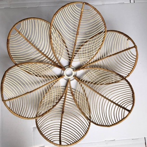 Abat-jour suspendu en rotin à fleurs, nouveau Design, abat-jour de décoration intérieure, lampe suspendue en rotin pour la maison - Product Image 3