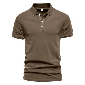 เสื้อโปโลคอปกพับลงของผู้ชายแฟชั่นใหม่ฤดูร้อนผ้าคอตตอนถักแห้งเร็วเสื้อยืดโปโลสำหรับผู้ชาย - Product Image 2
