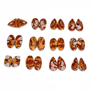 Alta calidad Noreena Jasper Cabochon Piedra preciosa de cuarzo natural suelta para pendientes Pares de jaspe Noreena de alta calidad - Product Image 1