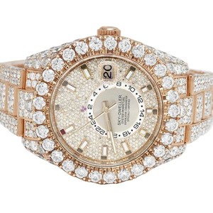 แบรนด์ชั้นนําการออกแบบที่กําหนดเองผู้ชายผู้หญิงหรูหรามือชุด Iced Out เพชรนาฬิกาสแตนเลส Moissanite นาฬิกา - Product Image 5