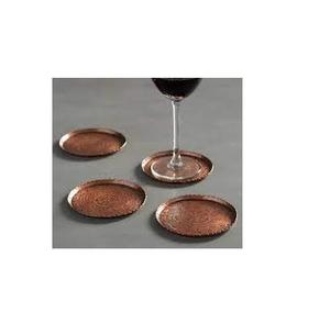 Juego de posavasos de latón para el hogar y la cocina, Juego de 4 piezas de posavasos artesanales - Product Image 2